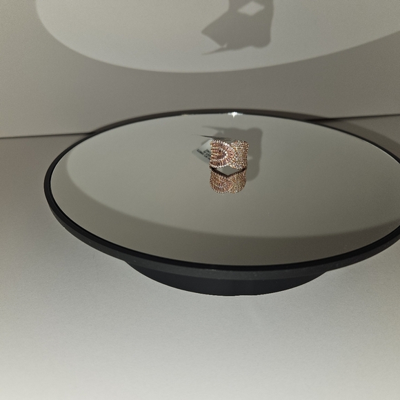 Elegant 18k Rose Gold over Sterling Silver Ring with 4.02ctw White and Pink SZ 7 - Picture 2 of 8